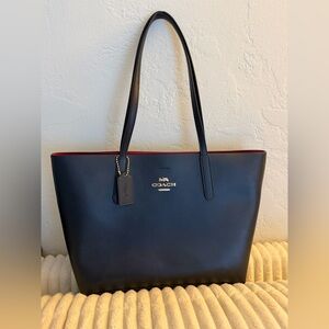 Coach Black Leather Tote